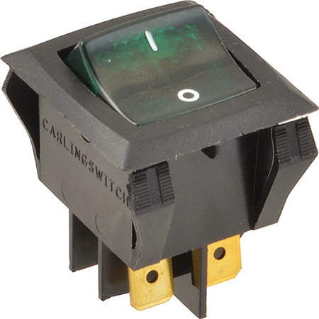 BK INDUSTRIES BKI Switch, Rocker Green S0356